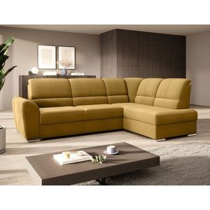 Coltar extensibil dreapta 3 locuri ELTAP, RT-45NU, Siber, 270x186x93 cm, lemn/poliester, mustar imagine