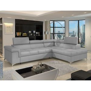 Coltar extensibil dreapta 4 locuri ELTAP, ERI-11, Eridano, 275x202x88 cm, lemn/poliester, gri deschis imagine
