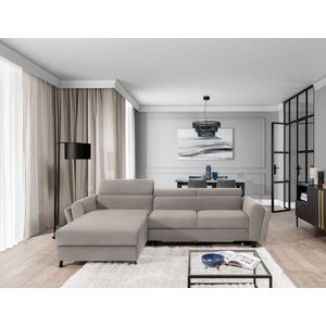 Coltar extensibil stanga 4 locuri ELTAP, Mari-13, Mariall, 288x200x92 cm, lemn/poliester, bej imagine