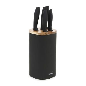 Set 5 cutite + suport B2 Skat Essentials, Homla, inox, negru imagine