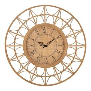 Ceas de perete Panama, Mauro Ferretti, Ø 76 cm, fier, maro imagine