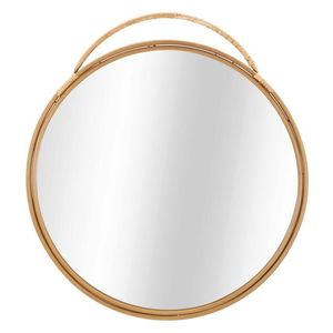 Oglinda decorativa Panama Round, Mauro Ferretti, 80 x 88 cm, maro imagine