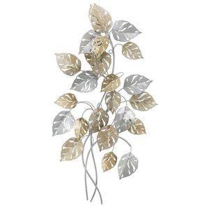 Decoratiune de perete 3D Leaf, Mauro Ferretti, 50x7.5x90.5 cm, fier imagine