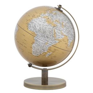 Decoratiune luminoasa Globe Orange, Mauro Ferretti, Ø20x28 cm, auriu/argintiu imagine