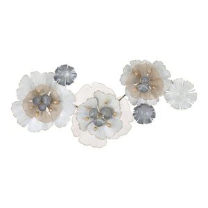 Decoratiune de perete 3D Flowery, Mauro Ferretti, 60x119 cm, fier imagine