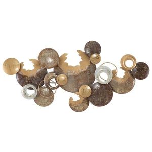 Decoratiune de perete 3D Circle, Mauro Ferretti, 135x69 cm, fier imagine