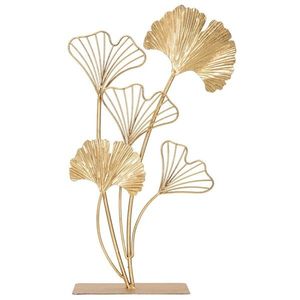 Decoratiune Leaf, Mauro Ferretti, 26x11.5x44.5 cm, fier, auriu imagine