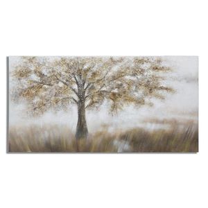 Tablou decorativ Tree Dark - B, Mauro Ferretti, 70x140 cm, pictat manual, canvas/lemn de pin imagine