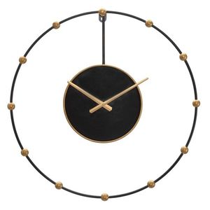 Ceas de perete Pearl, Mauro Ferretti, Ø 61 cm, fier, negru imagine