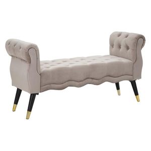 Bancheta Paris, Mauro Ferretti, 120x40x60 cm, lemn de pin/catifea, gri imagine