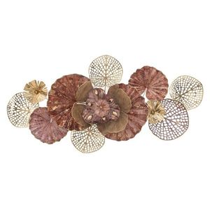 Decoratiune de perete Flowery, Mauro Ferretti, 118x58 cm, fier, multicolor imagine
