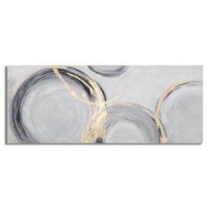 Tablou decorativ Circly, Mauro Ferretti, 150x60 cm, canvas pictat manual, multicolor imagine