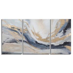 Set 3 tablouri decorative Gaspons, Mauro Ferretti, 150x80 cm, canvas pictat manual, multicolor imagine