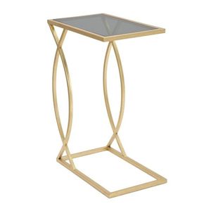 Masuta Glam, Mauro Ferretti, 45.5x25.5x60 cm, fier, negru/auriu imagine