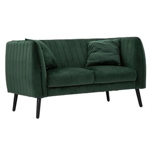 Canapea Coalition, Mauro Ferretti, 136x75x77 cm, catifea, verde/negru imagine