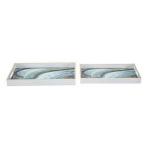Set 2 tavi pentru servire Marble, Mauro Ferretti, plastic, multicolor imagine