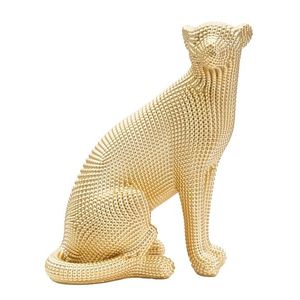 Statueta / Decoratiune Leopard, Mauro Ferretti, 23x15.5x29 cm, polirasina, auriu imagine