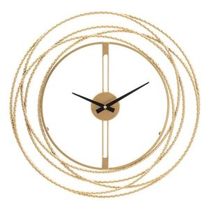 Ceas de perete Gold Strips, Mauro Ferretti, Ø 50 cm, fier, auriu imagine