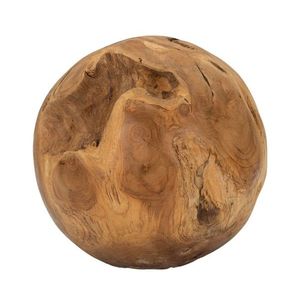Sculptura decorativa Ball, Mauro Ferretti, 30x30x30 cm, tec reciclat, lucrat manual, model unicat, maro imagine