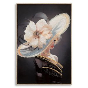 Tablou decorativ Hat-A, Mauro Ferretti, 62x92 cm, metal/lemn de brad/canvas, multicolor imagine