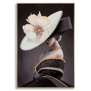Tablou decorativ Hat-B, Mauro Ferretti, 62x92 cm, metal/lemn de brad/canvas, multicolor imagine