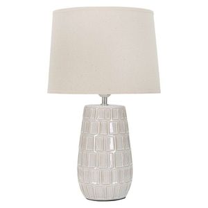 Lampa de masa, Phole, Mauro Ferretti, 1 x E27, 40W, Ø28 x 44.5 cm, ceramica/fier/textil, crem imagine