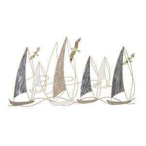 Decoratiune de perete Boat Light, Mauro Ferretti, 123.8 x 69.9 cm, fier, multicolor imagine