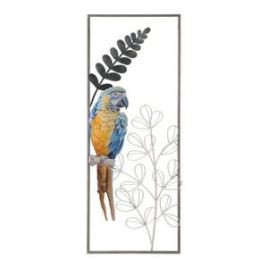 Decoratiune de perete Parrot, Mauro Ferretti, 28.6 x 74.3 cm, fier, multicolor imagine