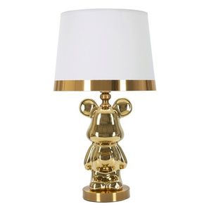 Lampa de masa Bear, Mauro Ferretti, Ø30 x 54 cm, 1 x E27, 40W, ceramica/fier, auriu imagine
