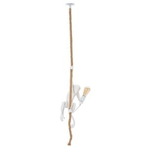 Lustra Monkey, Mauro Ferretti, Ø27 x 60 cm, 1 x E27, 20W, polirasina, alb imagine