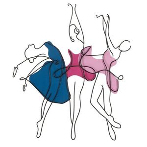 Decoratiune de perete Dance, Mauro Ferretti, 60x70 cm, fier, multicolor imagine