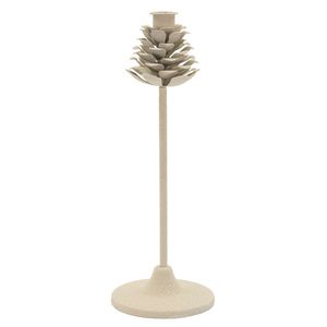 Suport lumanare Dune Pigna, Mauro Ferretti, 11.5x11.5x33.5 cm, fier, crem imagine