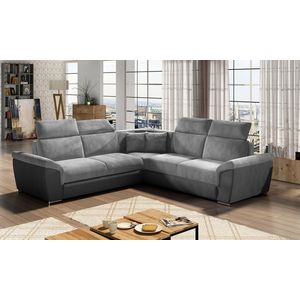 Coltar extensibil 5 locuri ELTAP, Fed-16, Federico, 266x266x102 cm, lemn/poliester, gri/gri inchis imagine