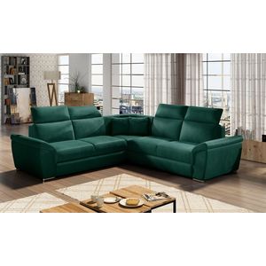 Coltar extensibil 5 locuri ELTAP, Fed-21, Federico, 266x266x102 cm, lemn/poliester, verde inchis imagine