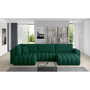 Coltar extensibil dreapta 6 locuri ELTAP, RT-35NU, Bonito, 350x175x92 cm, lemn/poliester, verde inchis imagine