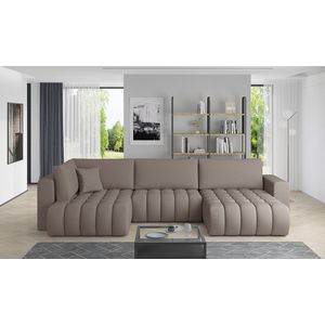 Coltar extensibil dreapta 6 locuri ELTAP, RT-07SA, Bonito, 350x175x92 cm, lemn/poliester, bej imagine