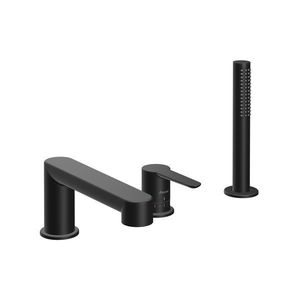 Baterie cada Ravak Puri Black PU 026.20 cu 3 elemente montare pe cada negru mat imagine