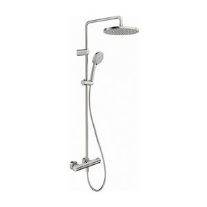 Coloana de dus Duravit System Shower 1000 cu baterie termostatata inox periat imagine
