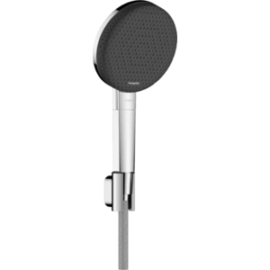 Set de dus Hansgrohe Raindance Alive Select S 125 3jet EcoSmart cu agatatoare si furtun de dus Designflex 160 cm crom imagine