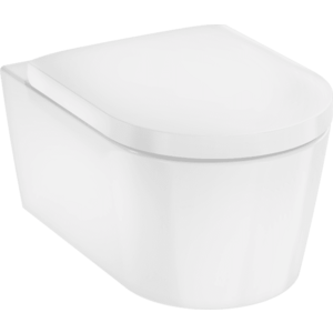 Set vas wc Hansgrohe EluPura S 540 AquaHelix Flush HygieneEffect si capac cu inchidere lenta alb imagine