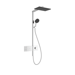 Coloana de dus Hansgrohe Raindance Alive Q 210x340 2jet EcoSmart cu baterie termostatata ShowerSelect Comfort crom imagine