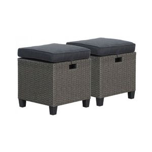 Set 2 taburete, Negru imagine