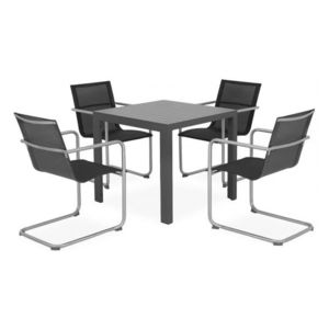 Set 4 scaune si masa HAVEN ESSEN antracit cu gri imagine