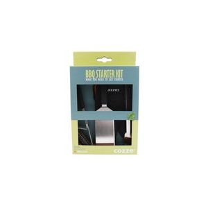 Set BBQ Starter Kit cu spatula, cleste, manusa si perie pentru gratar Cozze 90310 imagine