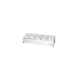 Statie de sosuri cu 5 recipiente si 5 capace din otel inoxidabil Cozze 90325 imagine