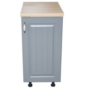 Corp inferior cu 1 Usa Zebra, Alb/MDF Gri, si blat Artar 40 x 85 x 60 imagine