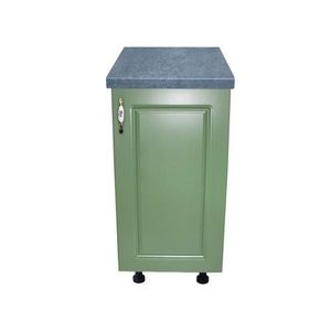 Corp inferior cu 1 Usa Zebra, Alb/MDF Verde si blat Beton 40 x 85 x 60 imagine