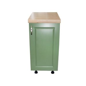 Corp inferior cu 1 Usa Zebra, Alb/MDF Verde, si blat Artar 40 x 85 x 60 imagine