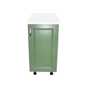 Corp inferior cu 1 Usa Zebra, Alb/MDF Verde, si blat Alb 40 x 85 x 60 imagine