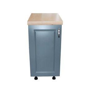 Corp inferior cu 1 Usa Zebra, Alb / MDF Albastru, si blat Artar 40 x 85 x 60 imagine